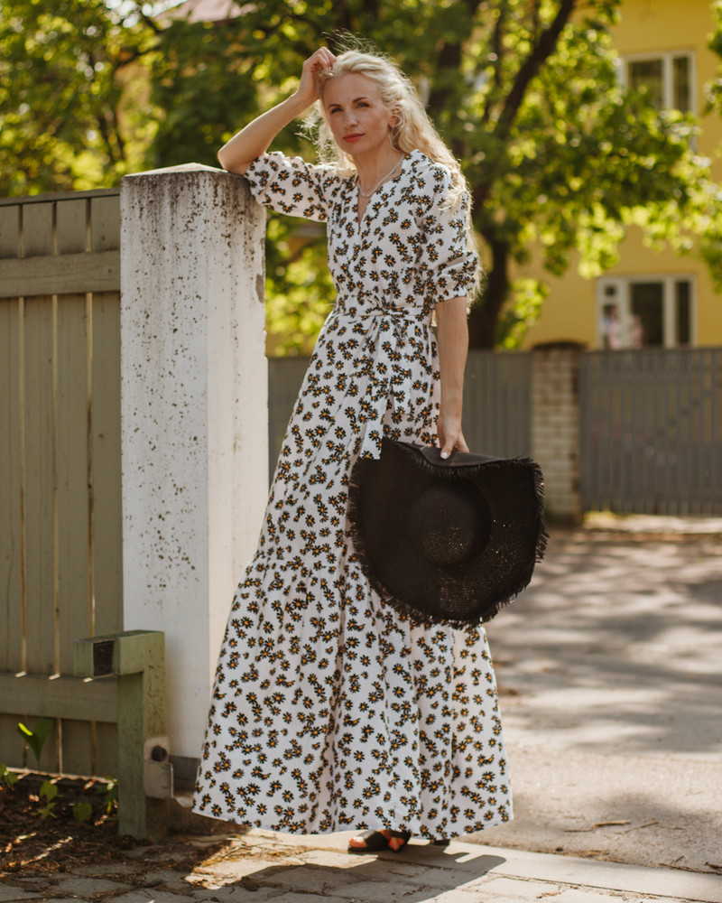 SUMMER COMET MAXI DRESS DAISY WHITE
