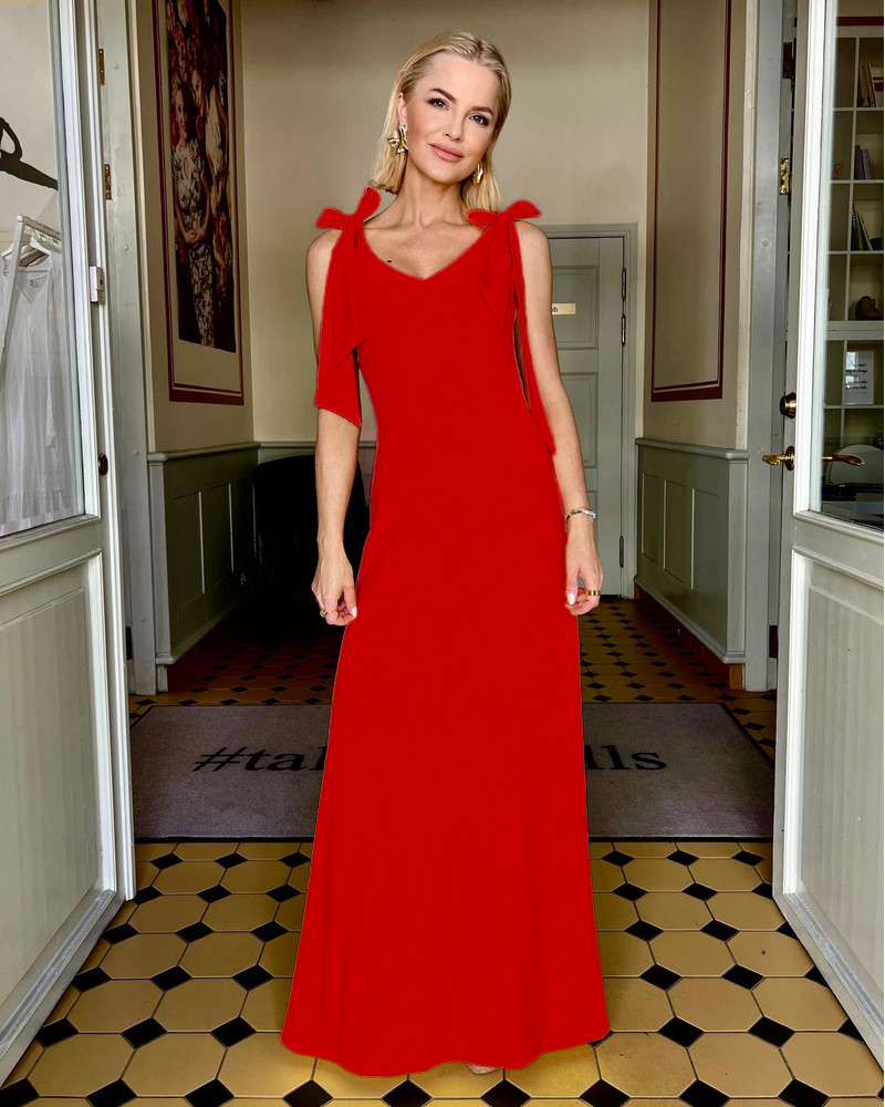 KNOT MAXI DRESS RED