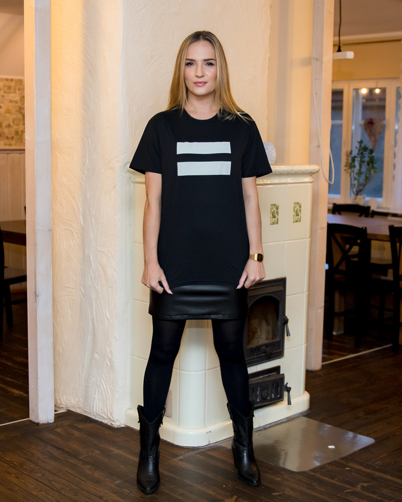 WHITE VÕRDSUS UNISEX T-SHIRT BLACK