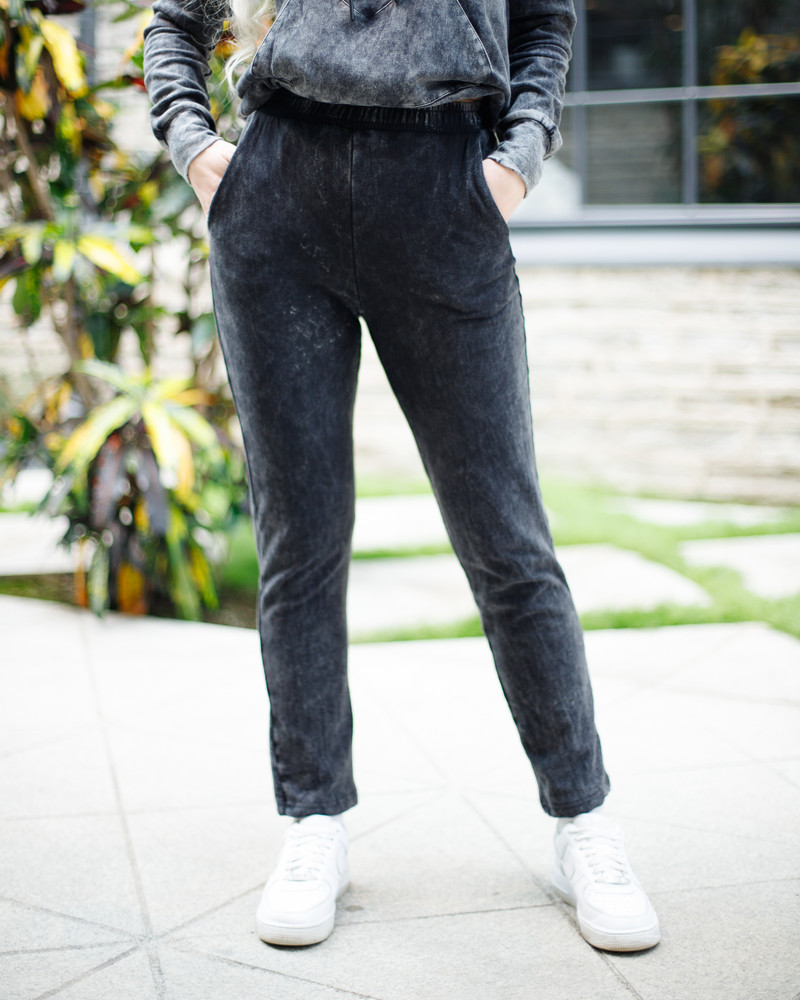 SWEATPANTS WOMEN ACID WASH