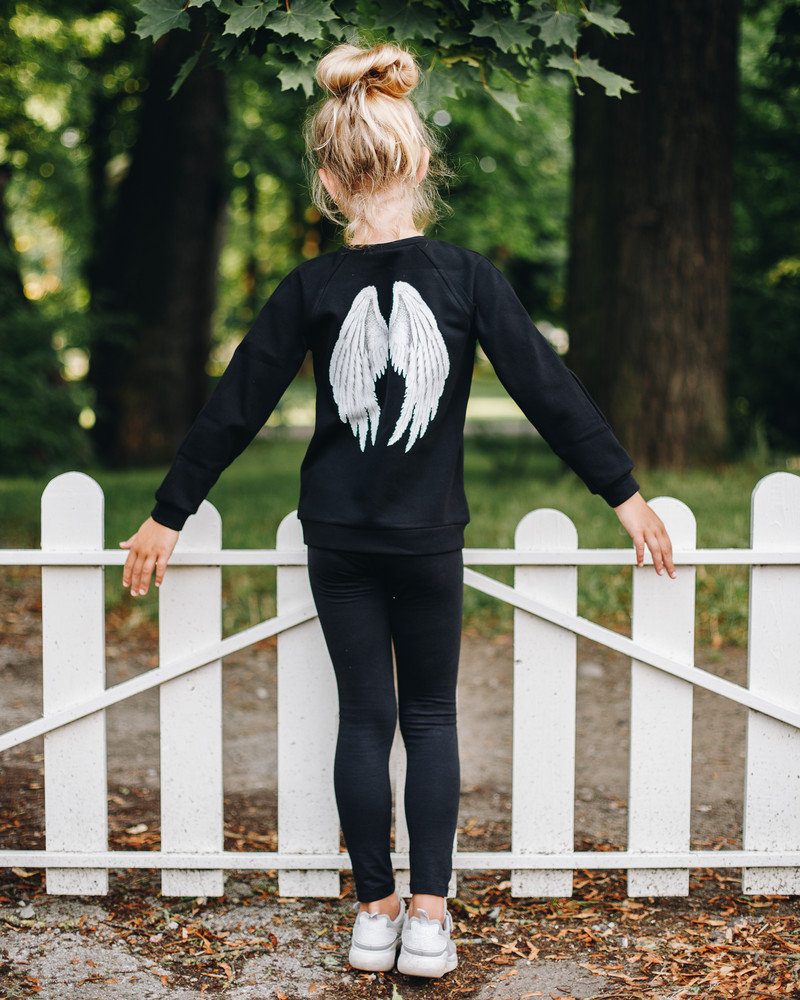ANGEL KIDS SWEASHIRT BLACK