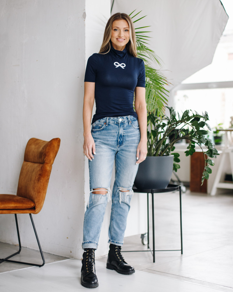 TD SIGNATURE BOW PULLOVER NAVY