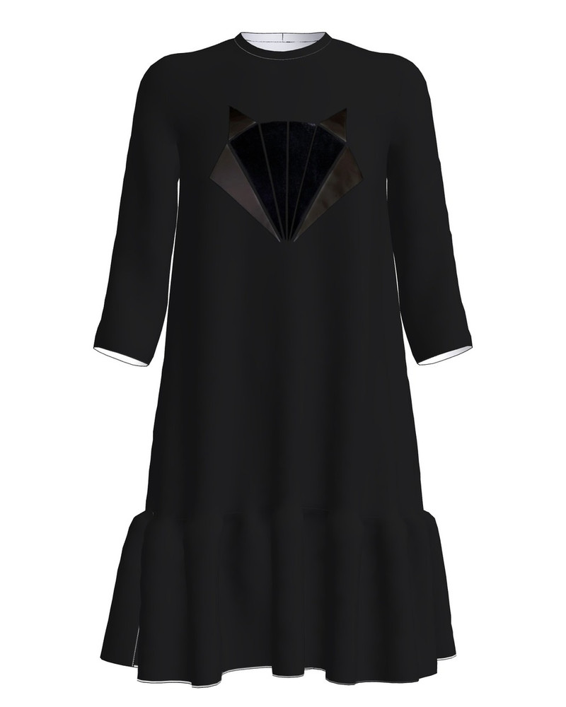 FOX KIDS FRILL DRESS BLACK