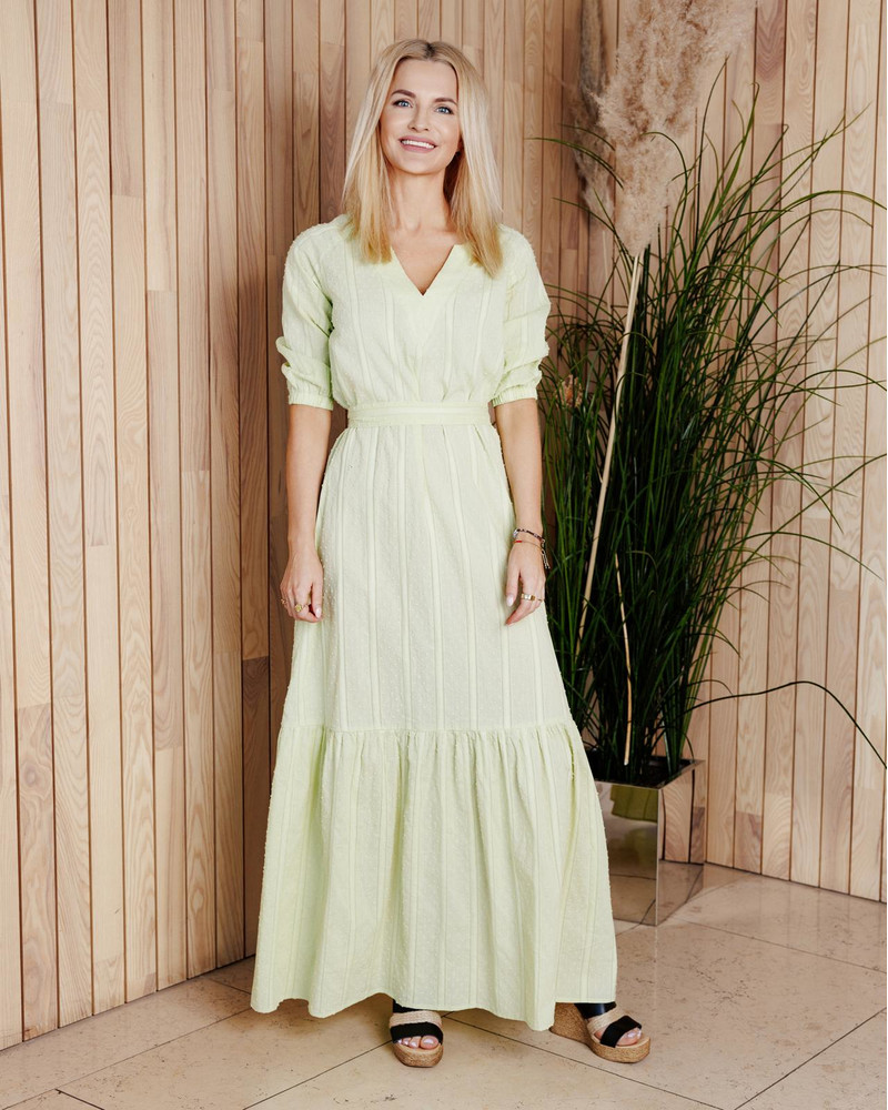 SUMMER COMET MAXI DRESS LIME