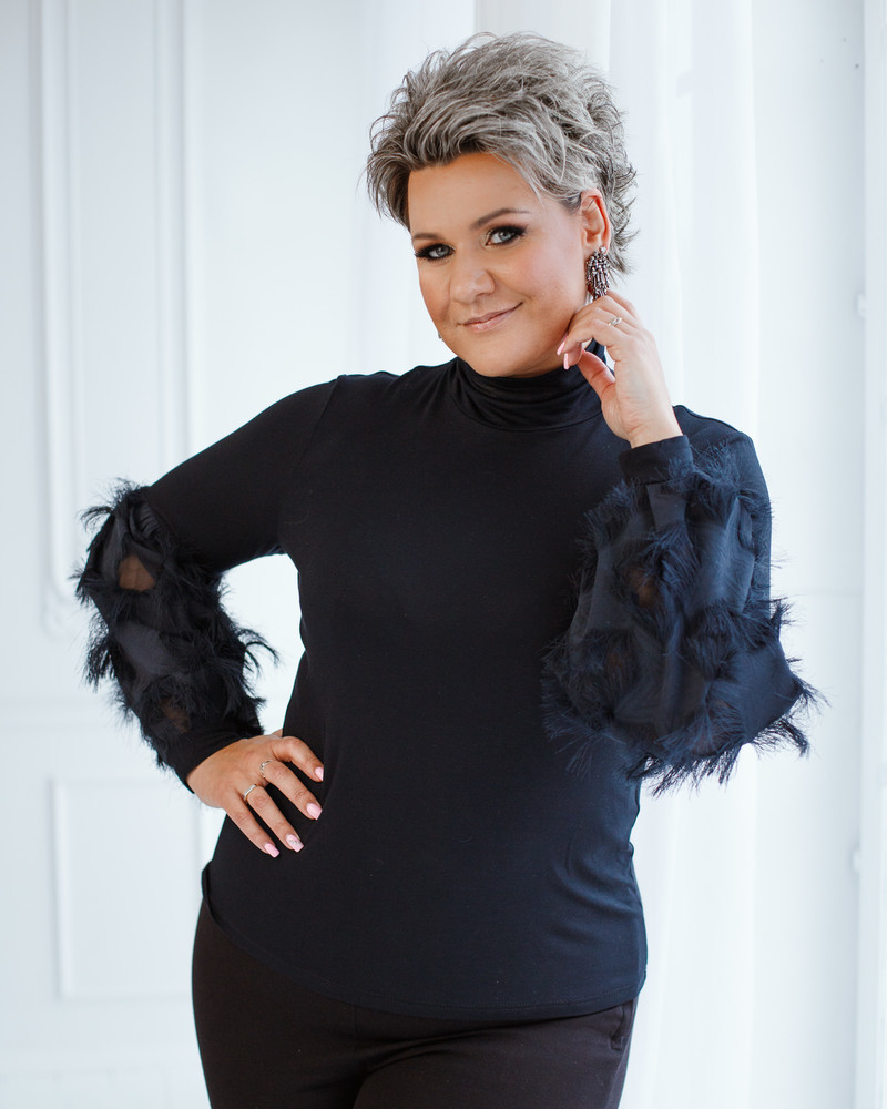 ALICE FRINGE PULLOVER BLACK