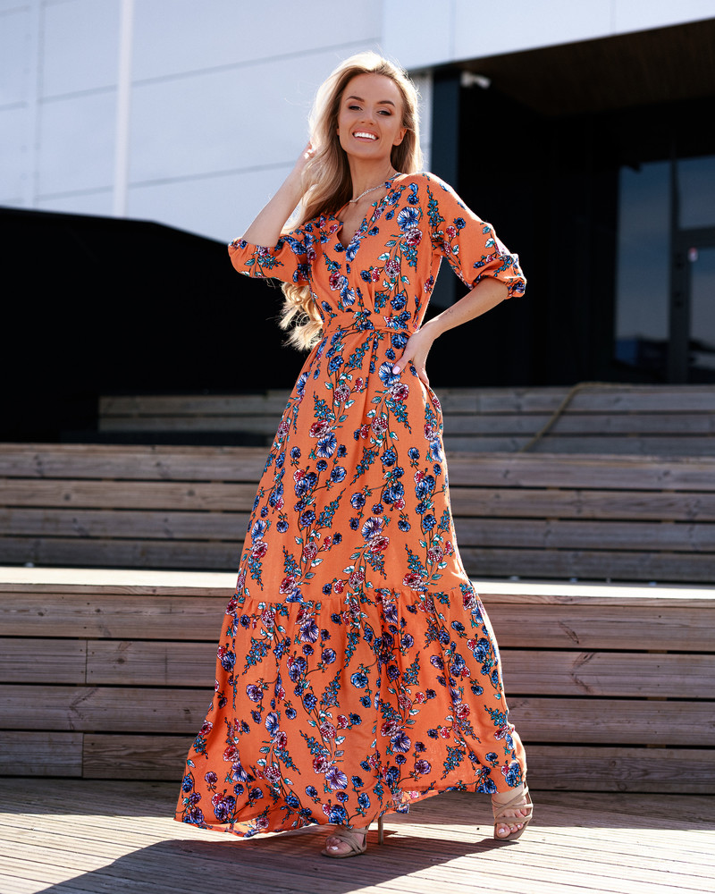 SUMMER COMET MAXI DRESS ORANGE