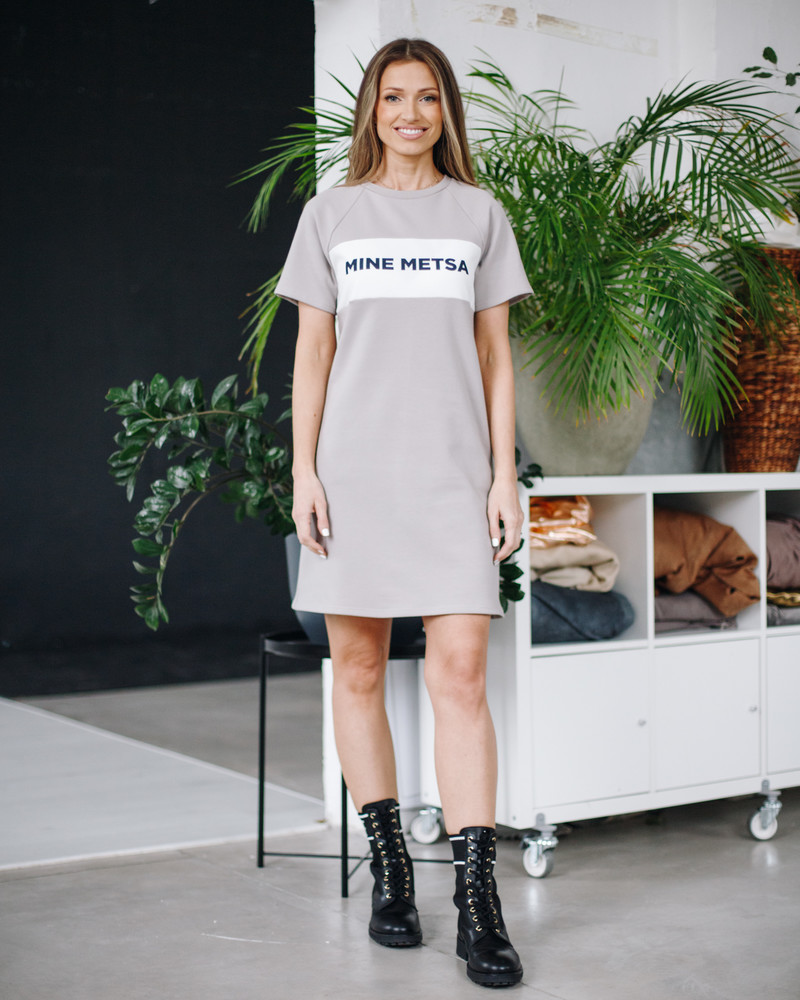MINE METSA DRESS GREY