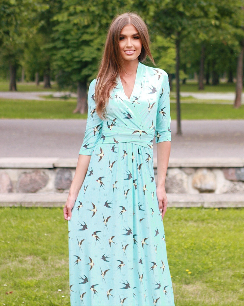 SWIFT ELEGANT MAXI DRESS LIGHT BLUE