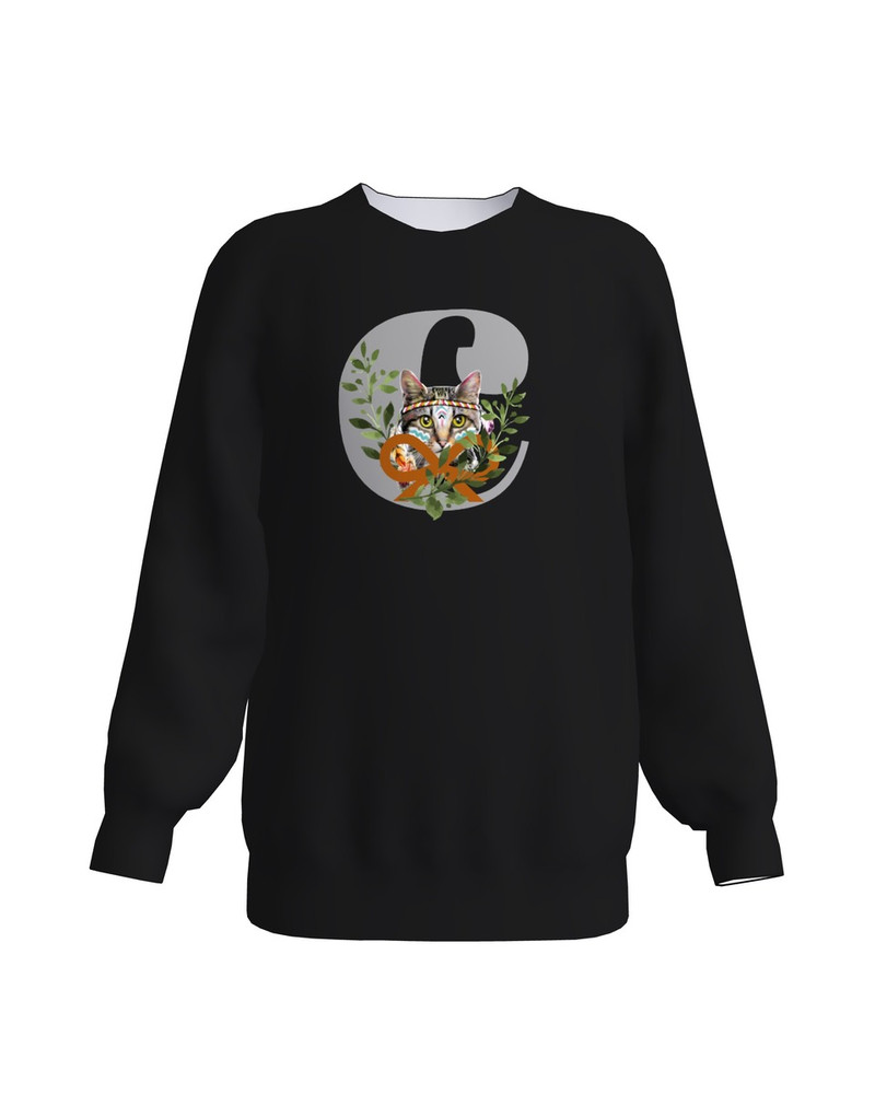 LETTER C KIDS SWEATSHIRT BLACK