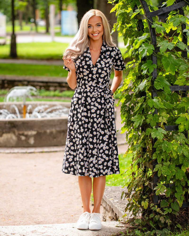 DAISY MOON MIDI DRESS BLACK
