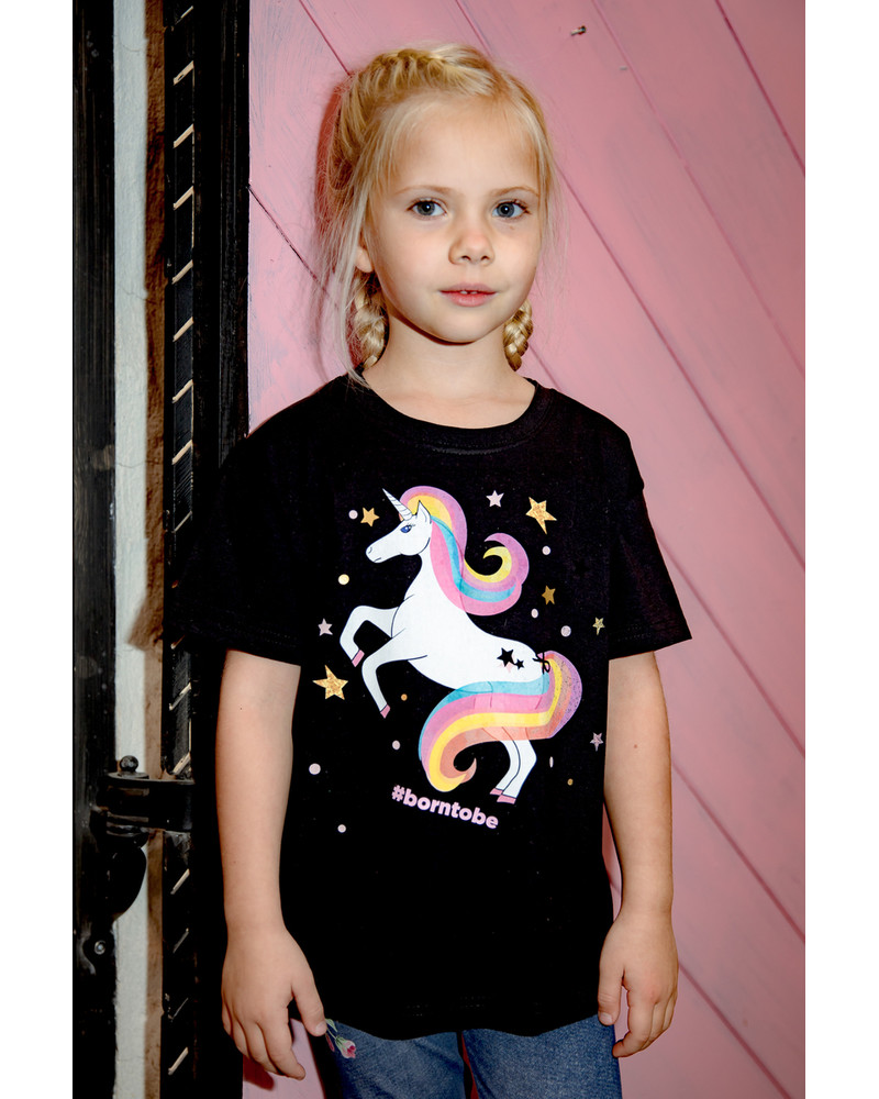 UNICORN KIDS T-SHIRT BLACK