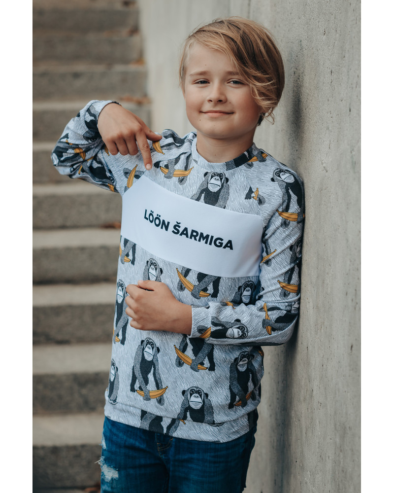 LÖÖN ŠARMIGA KIDS SWEATSHIRT MONKEY