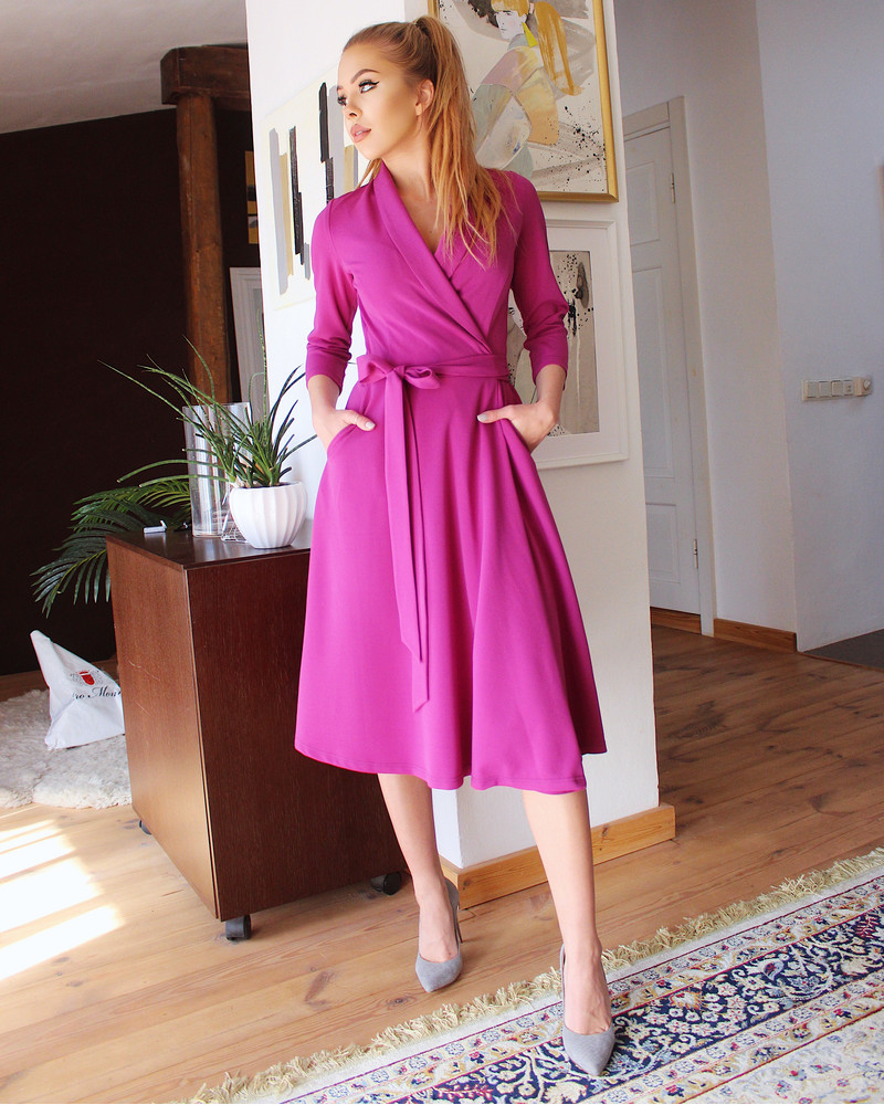 MOON MIDI DRESS PURPLE