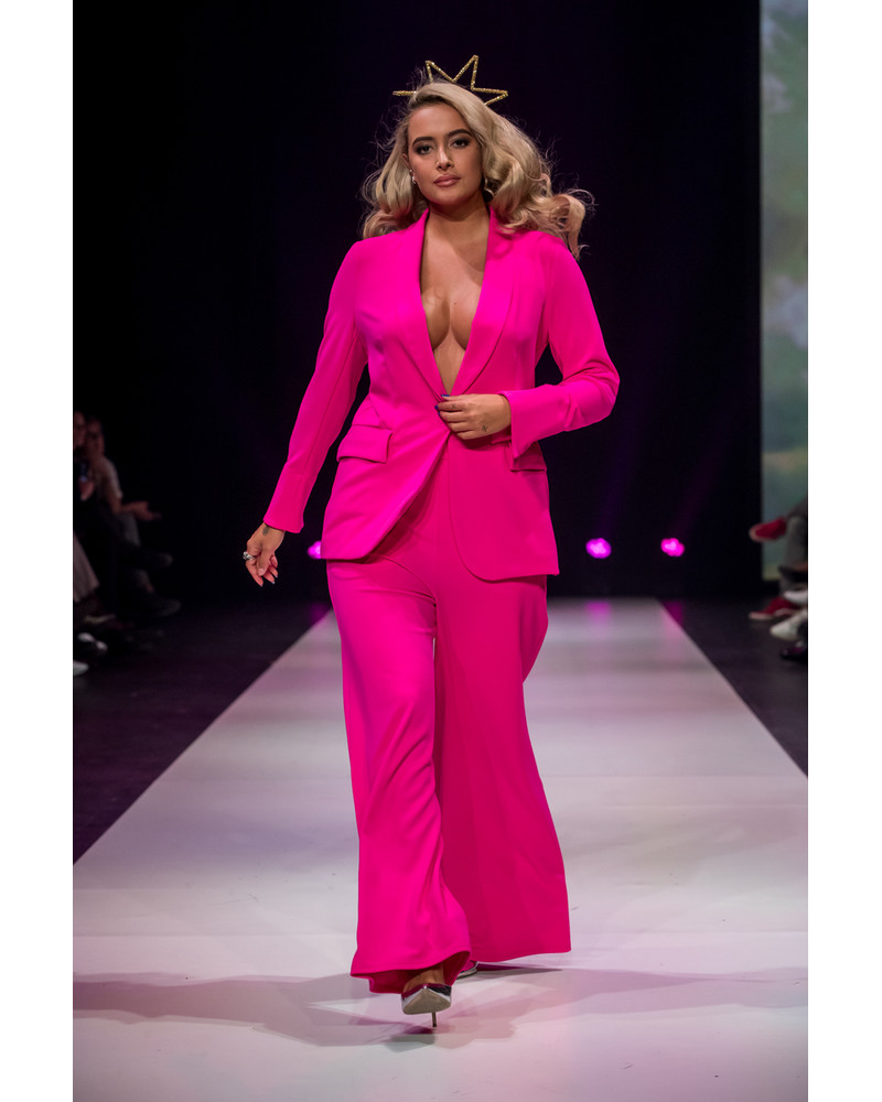 FUCHSIA WIDE LEG TROUSERS