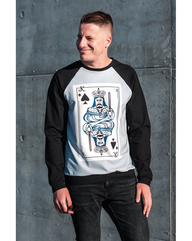 KING RAGLAN SWEATSHIRT BLACK