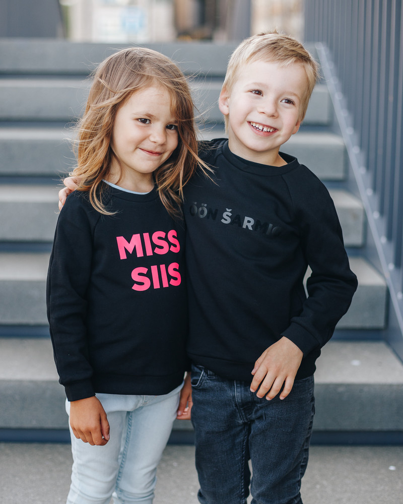 MISS SIIS KIDS SWEATSHIRT BLACK