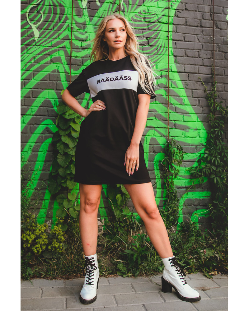 BÄÄDÄÄSS BLACK OVERSIZE MINI DRESS