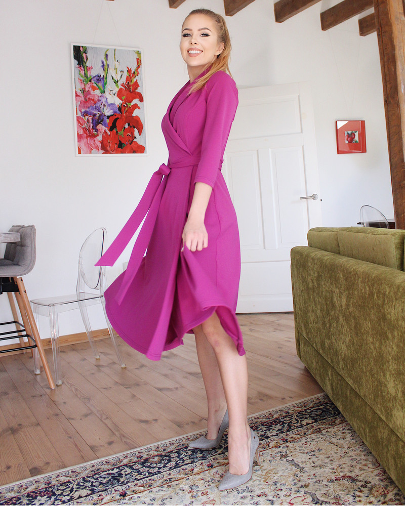 MOON MIDI DRESS PURPLE