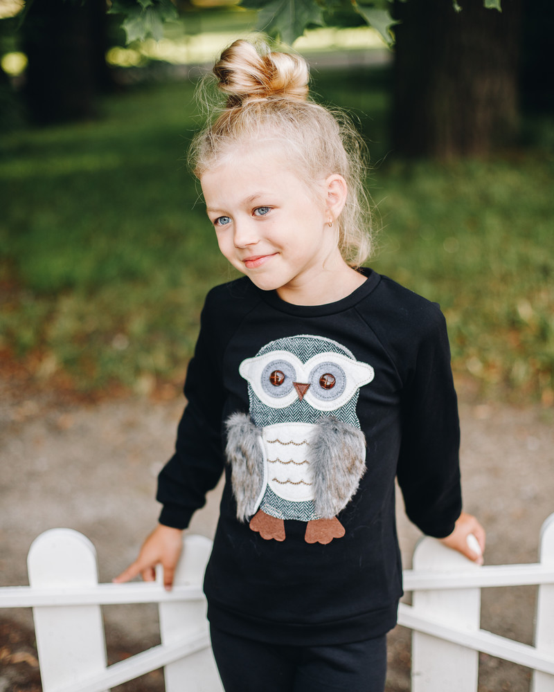 OWL KIDS SWEASHIRT BLACK