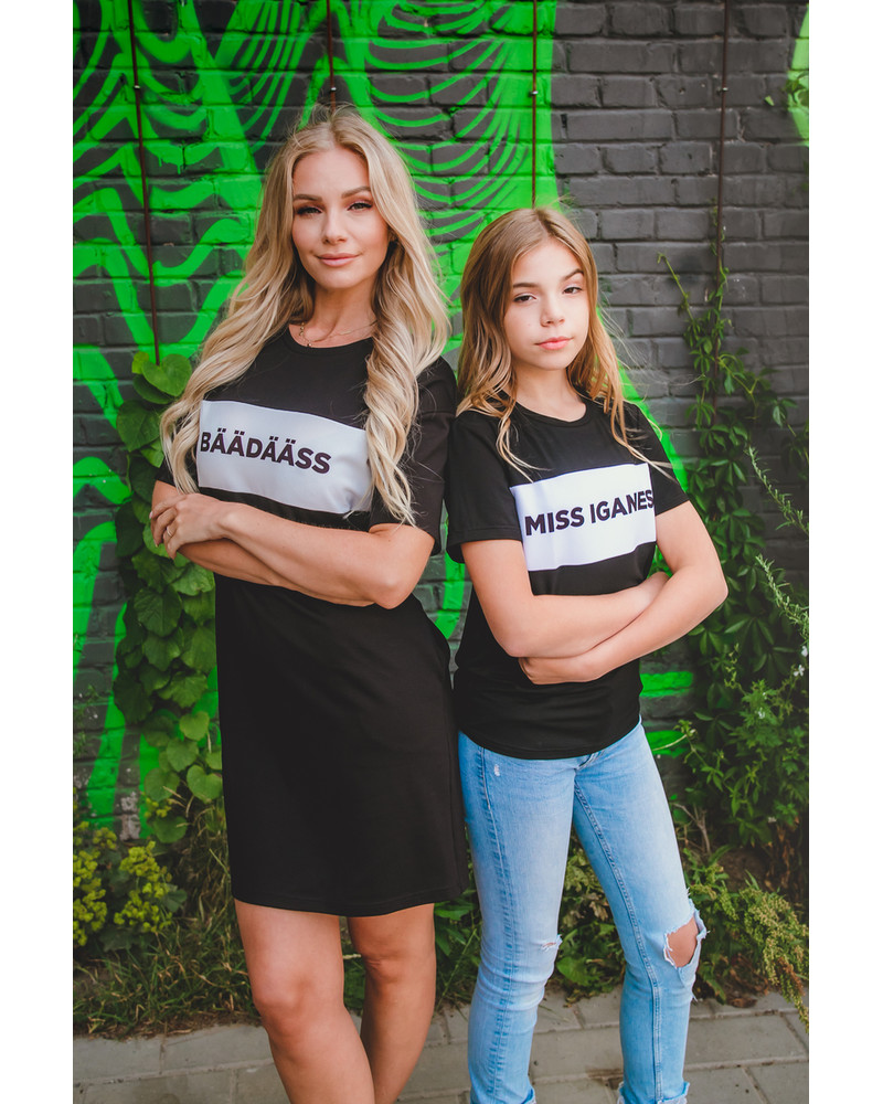 BÄÄDÄÄSS BLACK OVERSIZE MINI DRESS