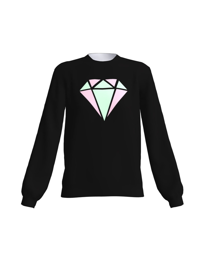 PASTEL DIAMOND SWEATSHIRT BLACK