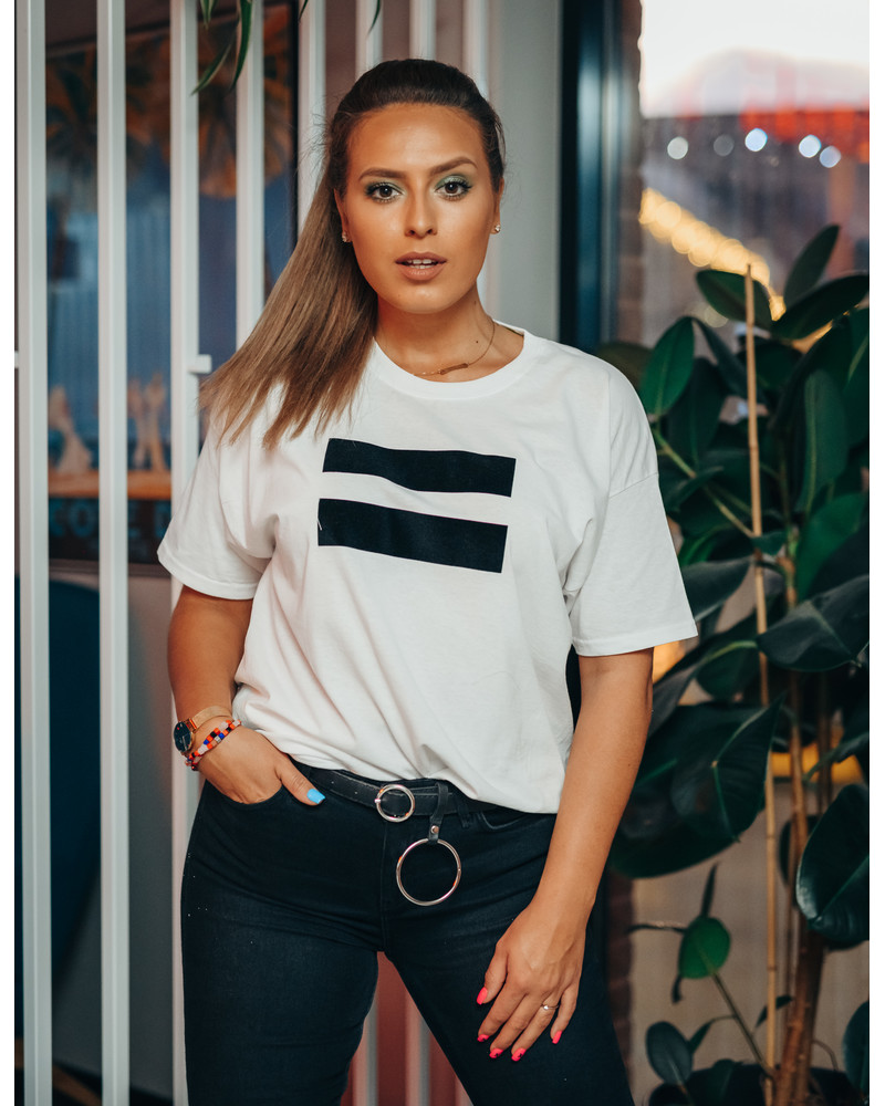 BLACK VÕRDSUS UNISEX T-SHIRT WHITE