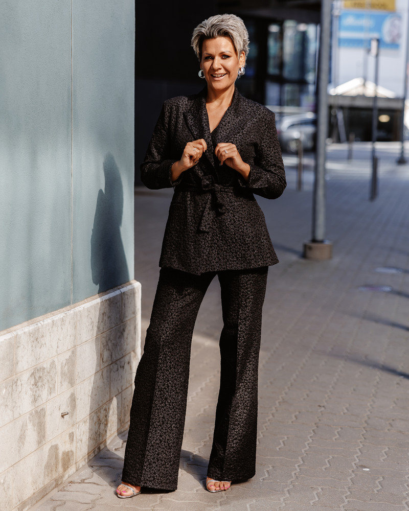 FLOWER POWER SUIT BLACK JACKET