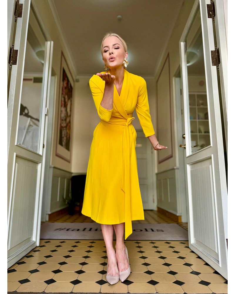 MOON MIDI DRESS YELLOW