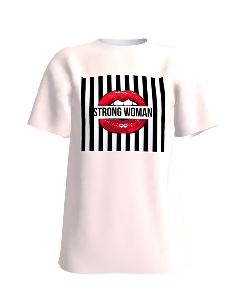 STRONG WOMAN SLIM T-SHIRT PEASHY PINK