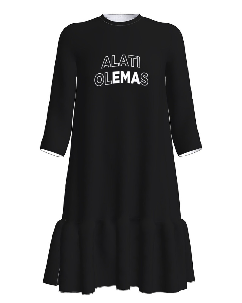 ALATI OLEMAS FRILL DRESS BLACK
