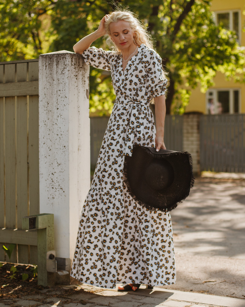 SUMMER COMET MAXI DRESS DAISY WHITE