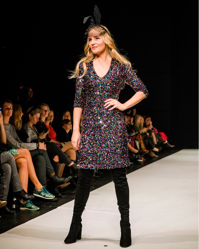 SEQUIN DRESS PENCIL MULTICOLOR
