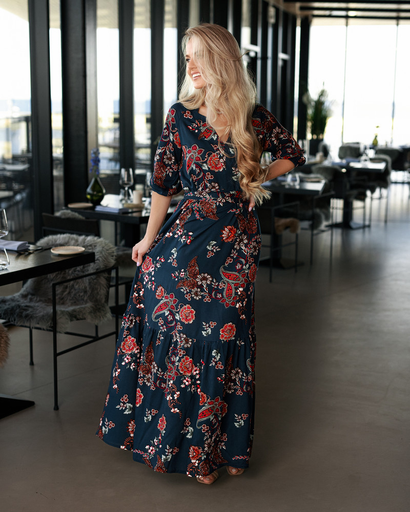 SUMMER COMET MAXI DRESS NAVY BLUE