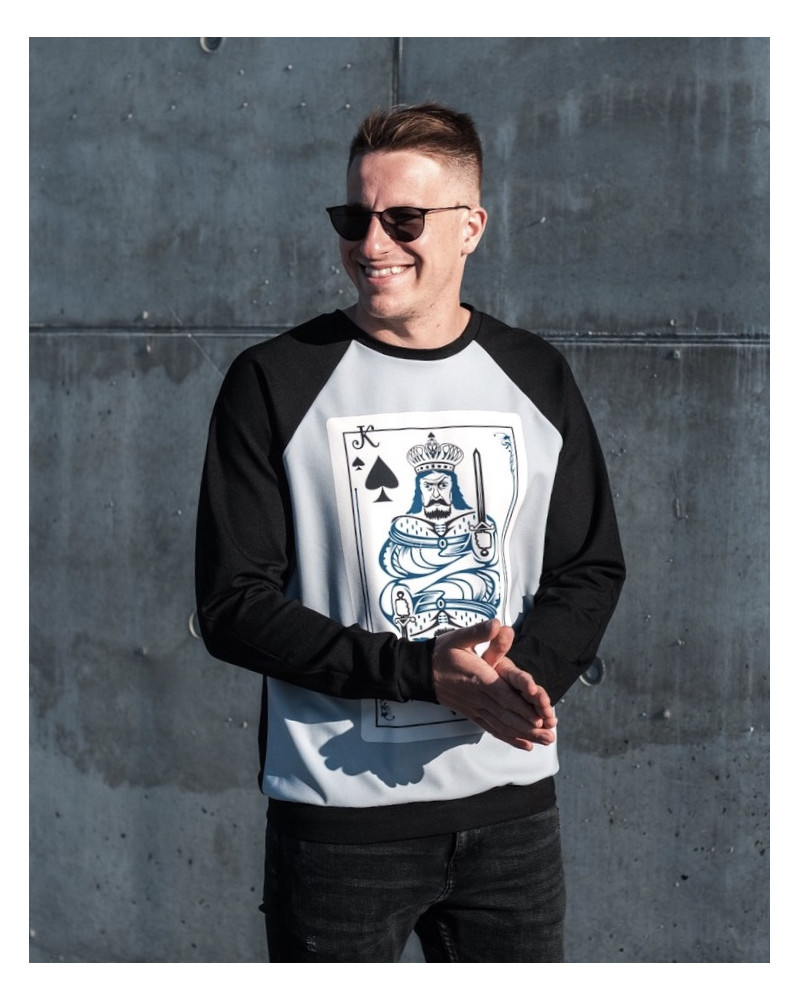 KING RAGLAN SWEATSHIRT BLACK