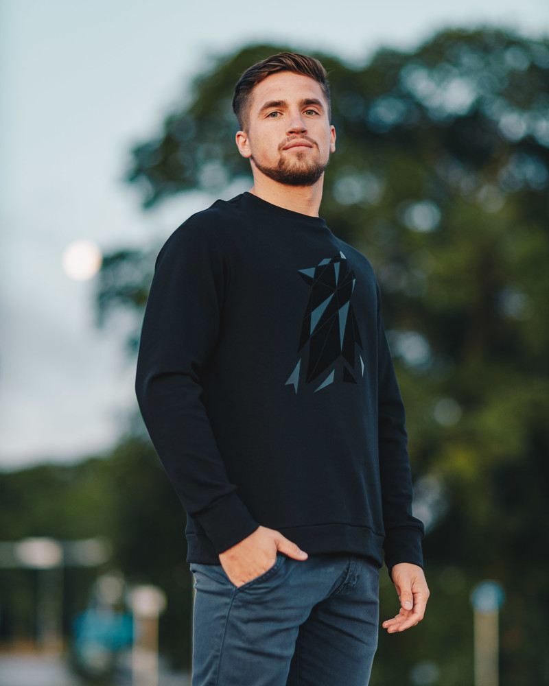 BLACK WOLF SWEATSHIRT BLACK