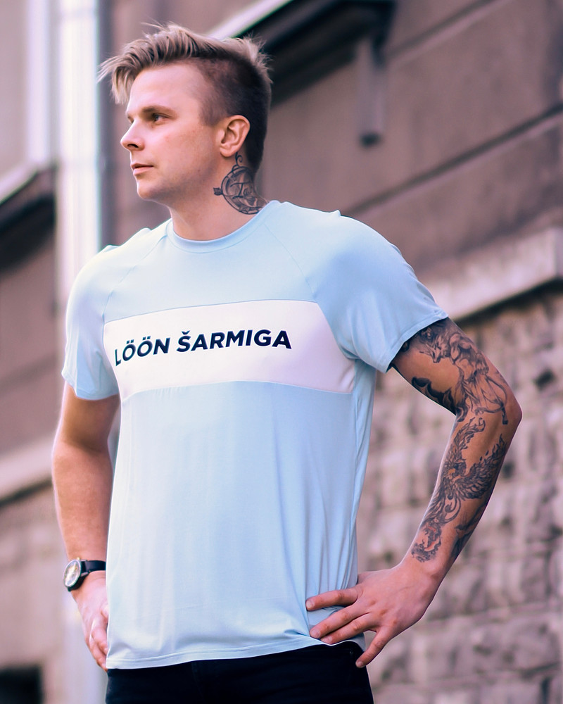 MEN LÖÖN ŠARMIGA T-SHIRT LIGHT BLUE