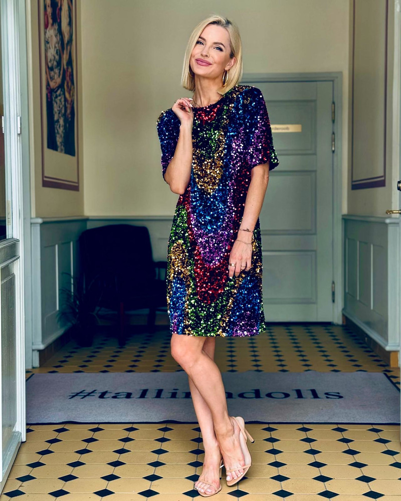 MULTICOLOR SEQUIN DRESS