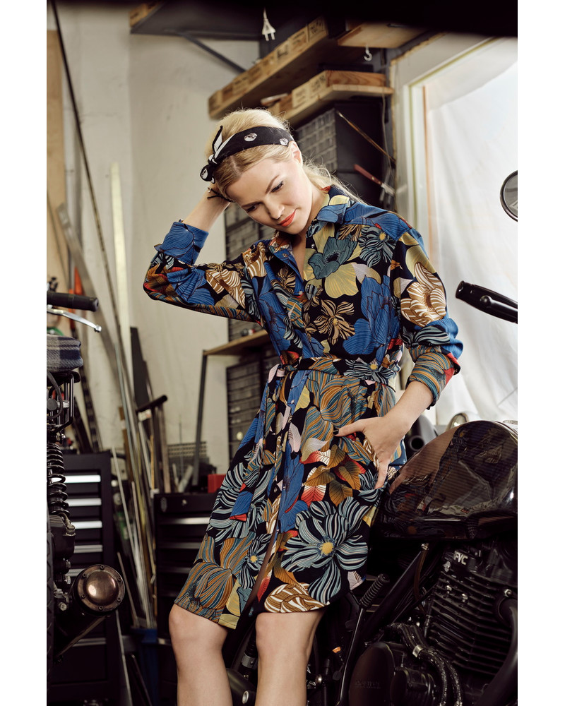 FLOWER PRINT SHIRTDRESS