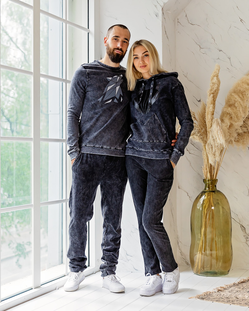 REFLECTOR WOLF MEN SWEATSHIRT ACID WASH