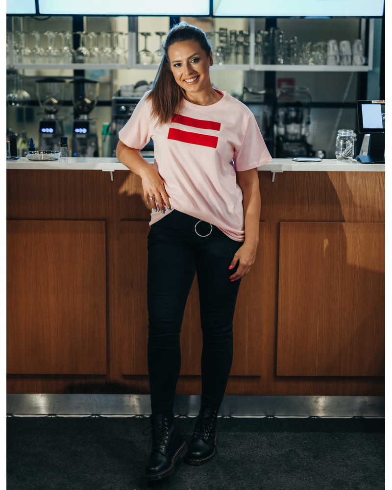RED VÕRDSUS OVERSIZE T-SHIRT LIGHT PINK