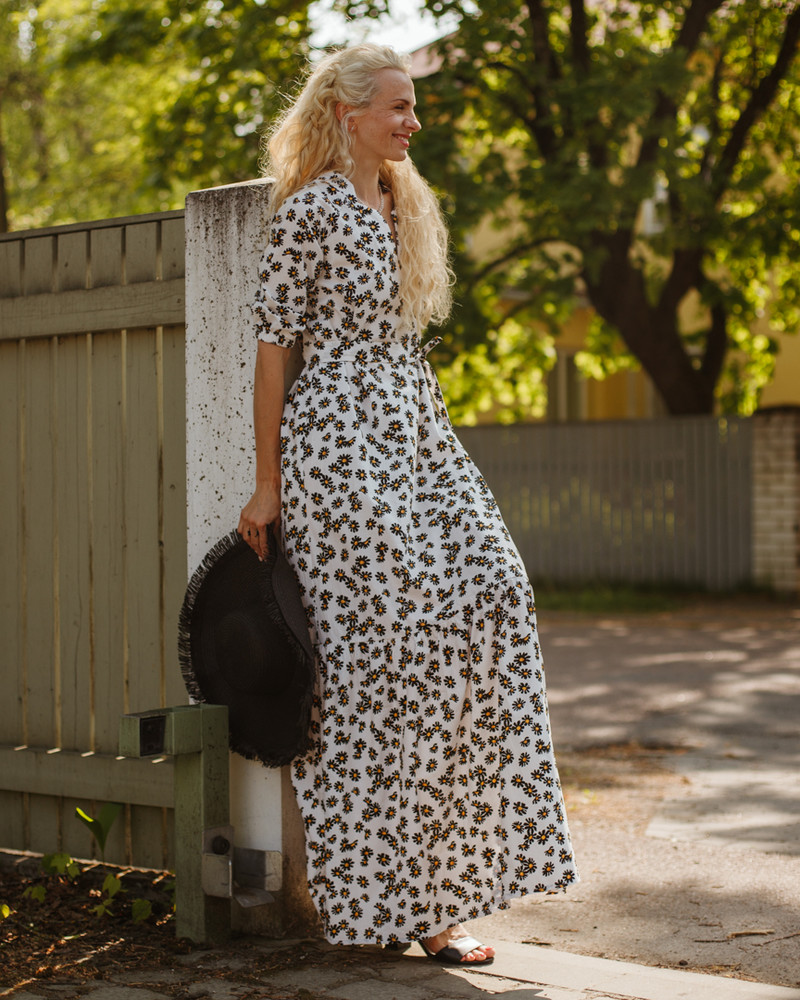 SUMMER COMET MAXI DRESS DAISY WHITE