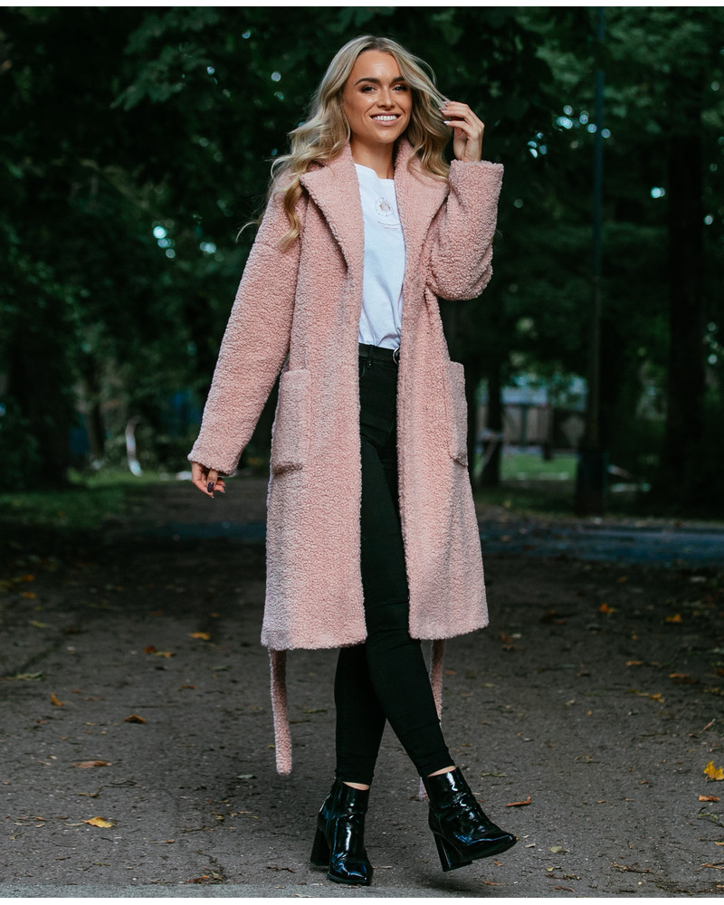 PASTEL PINK FURRY DREAMY COAT
