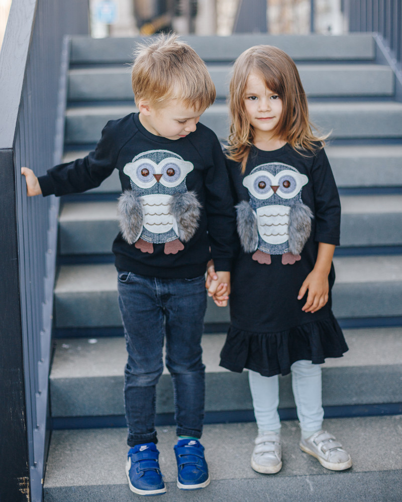 OWL KIDS SWEASHIRT BLACK