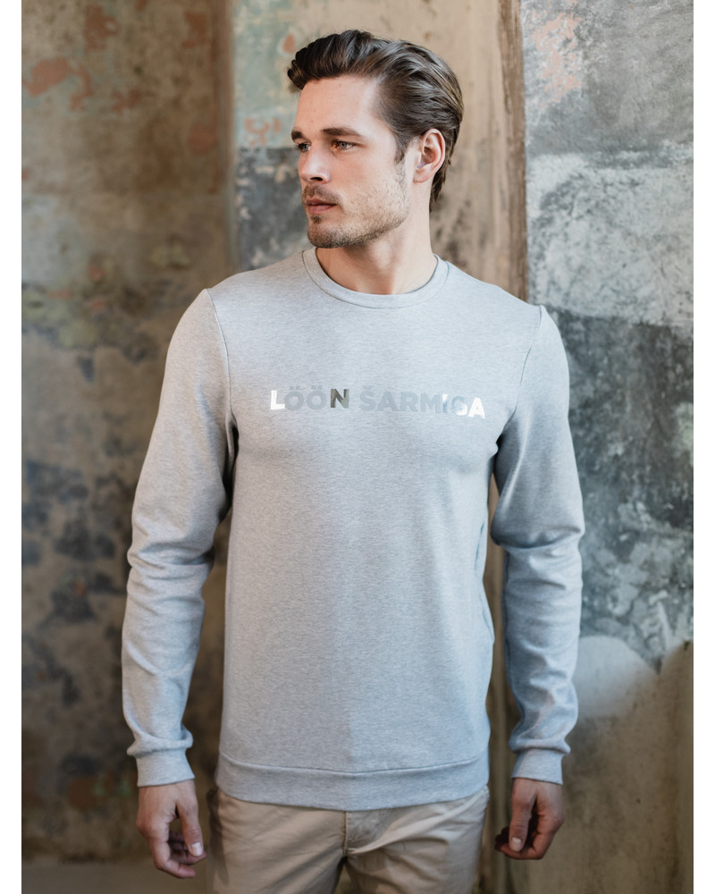 LÖÖN ŠARMIGA PRINT SWEATSHIRT GREY