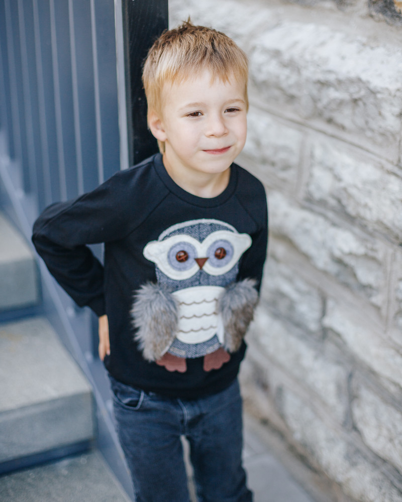 OWL KIDS SWEASHIRT BLACK