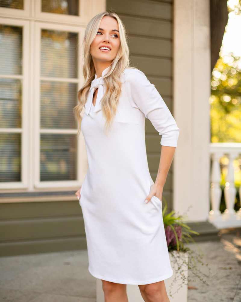 DOLLABLE QUARTER DRESS WHITE