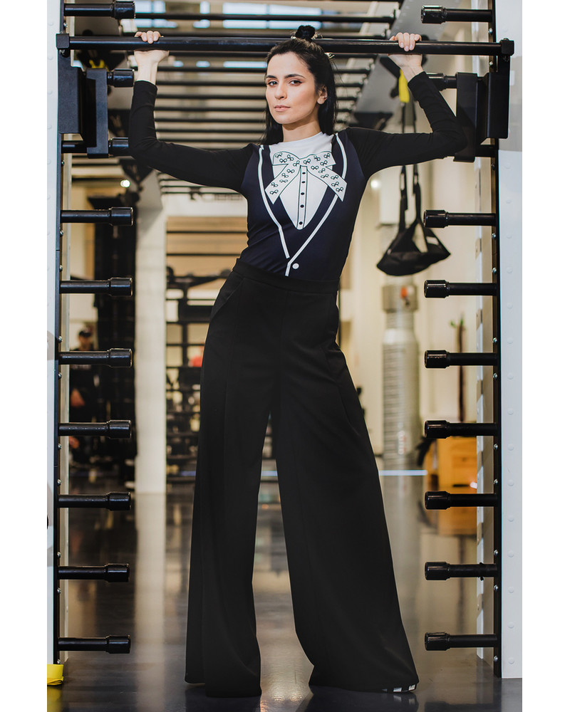 TD BOW SUIT BLOUSE