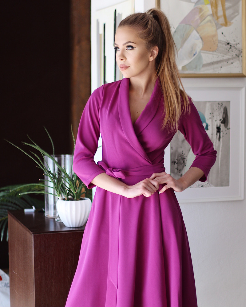 MOON MIDI DRESS PURPLE