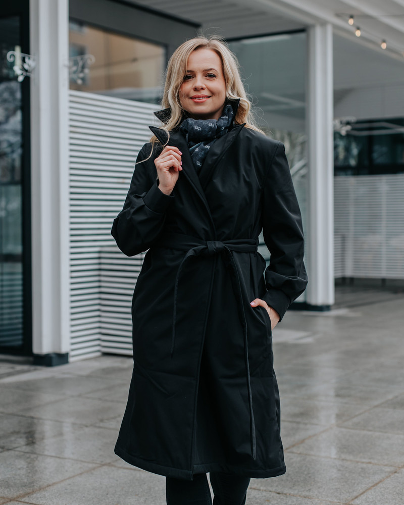 TD TRENCH COAT BLACK