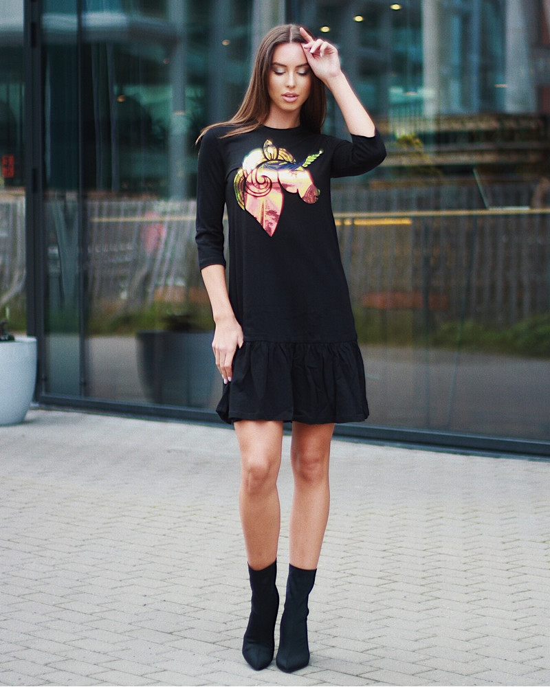 UNICORN PRINT FRILL DRESS